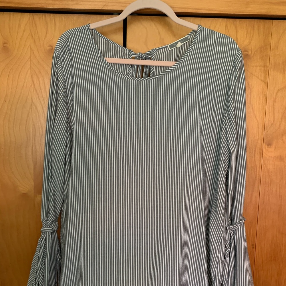 Woman’s Long Sleeved Striped Blouse